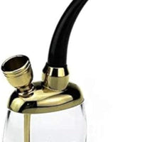 Mini Pipe Double Circulation Smoking Filter Hookah - Gold