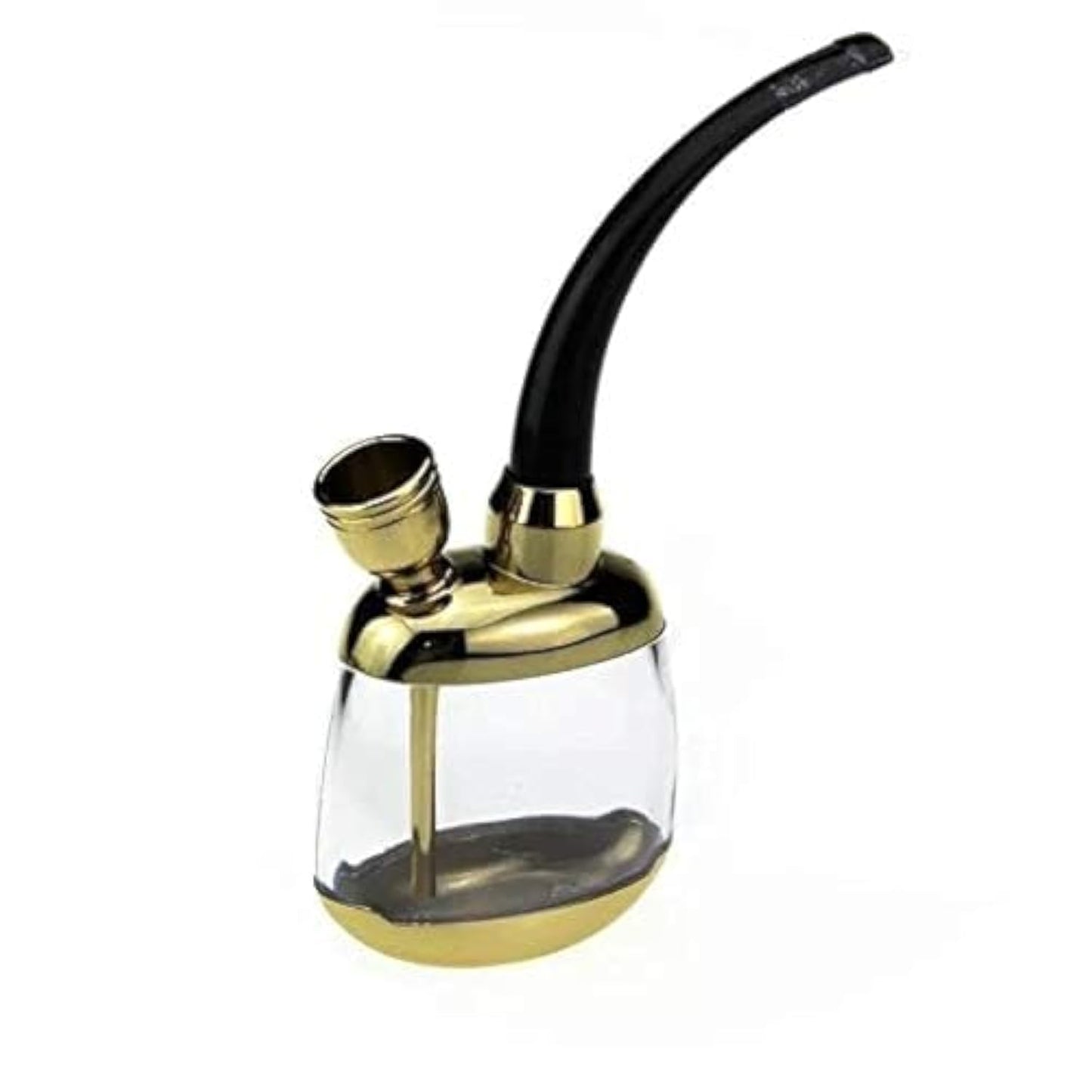 Mini Pipe Double Circulation Smoking Filter Hookah - Gold