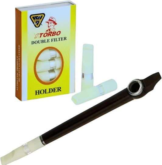 X TORBO Midwakh Original Dokha Smoking Pipe| 7 Double Filters