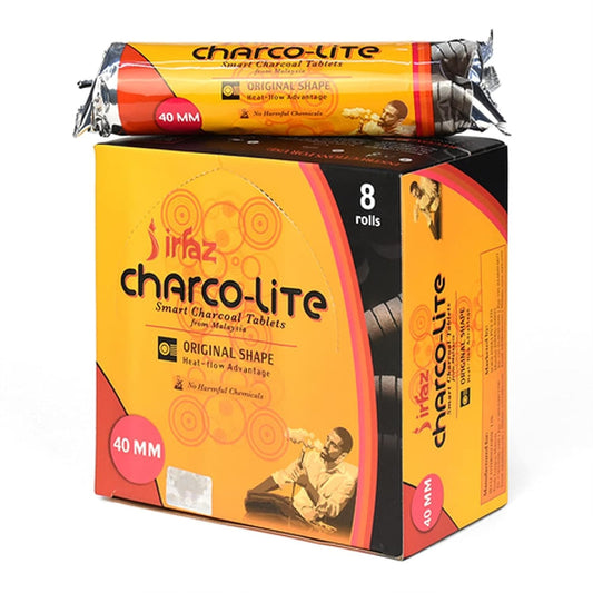 Charco lite Bakhoor Charcoal 80 Pieces 40 mm, Black